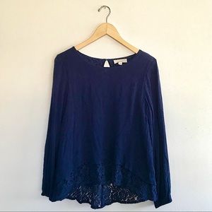 Beautiful blue lace blouse